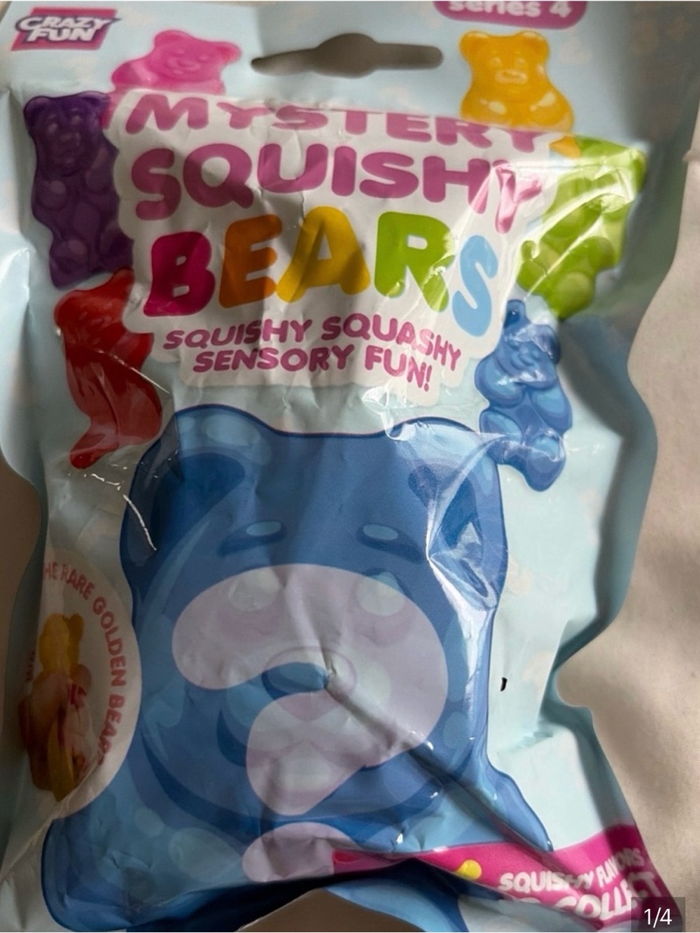 Mystery Squishy Bears Kids Sensory Toy - Blue